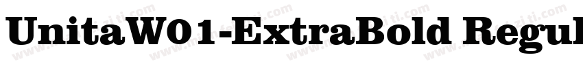 UnitaW01-ExtraBold Regular字体转换